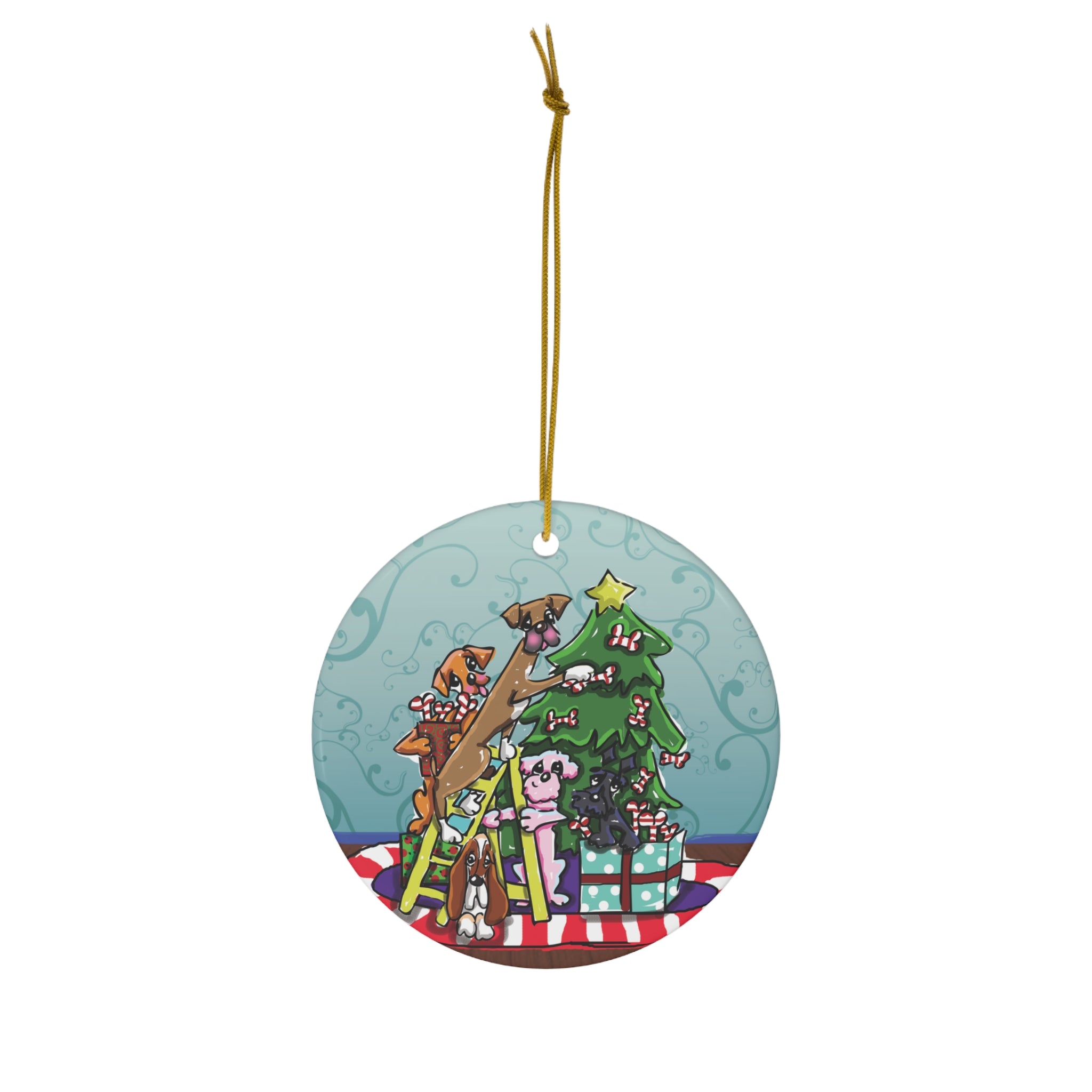 Ceramic Ornament, Tree Toppler