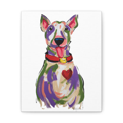 &quot;Spud&quot; Bull Terrier Love Dog by Debby Carman