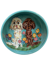 Golden Doodle Bowl for two in the garden