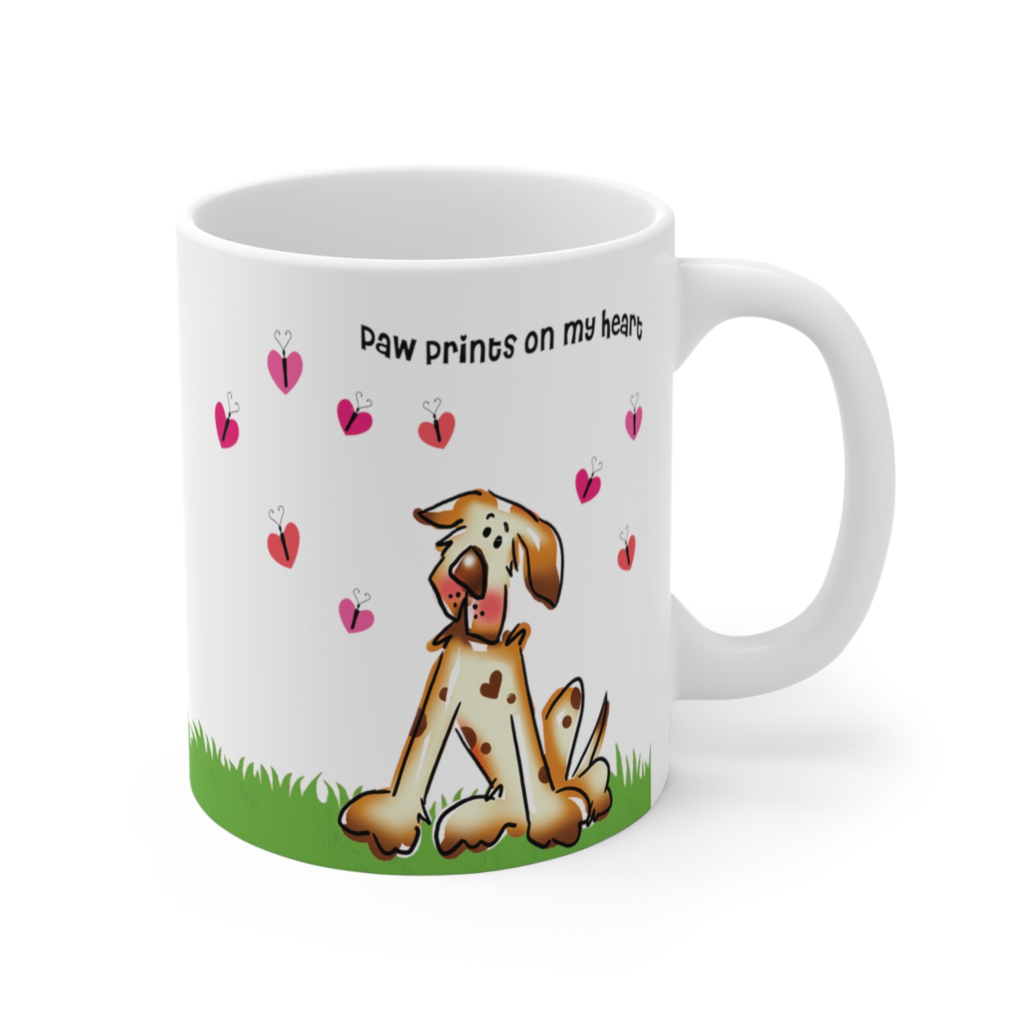 Paws &amp; Hearts 11oz Ceramic Mug