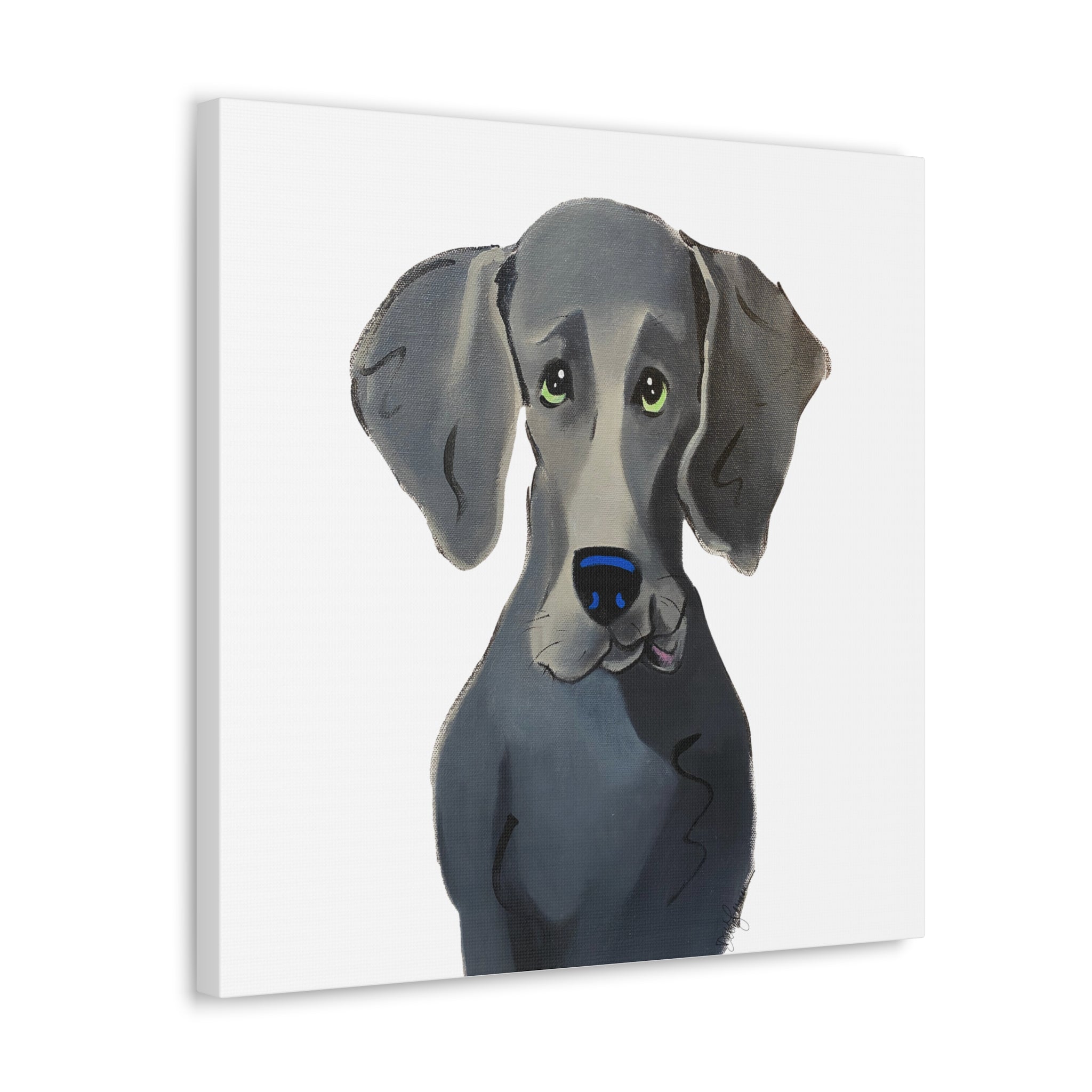 &quot;Derp Face&quot; Weimaraner Painting