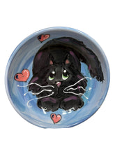 Kitty Dish Black cat hearts