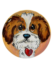 Cavapoo Ceramic Circle Face plaque