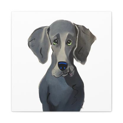 &quot;Derp Face&quot; Weimaraner Painting