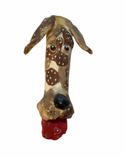 Hand sculpted dog face: Whimsical Dachshund