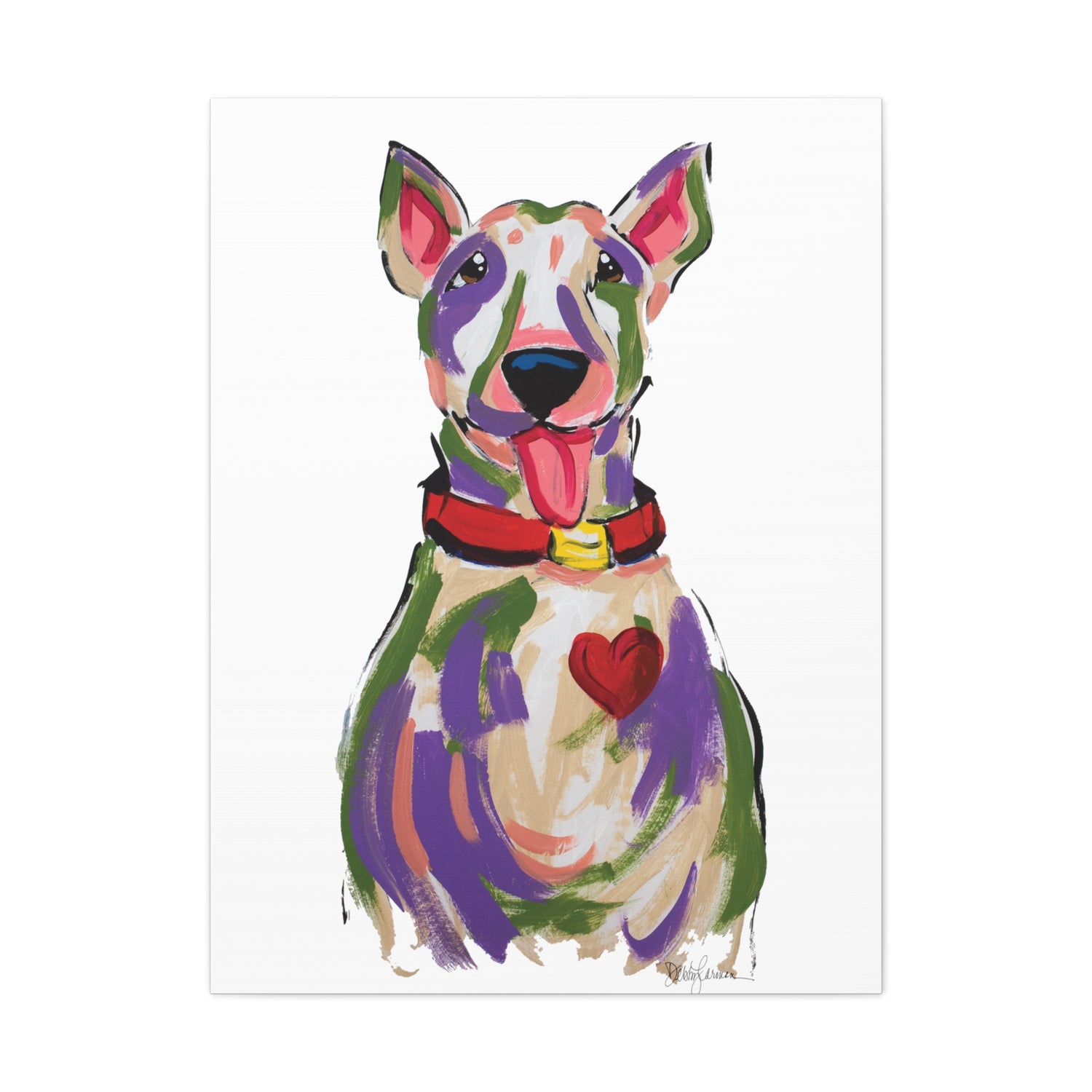 &quot;Spud&quot; Bull Terrier Love Dog by Debby Carman