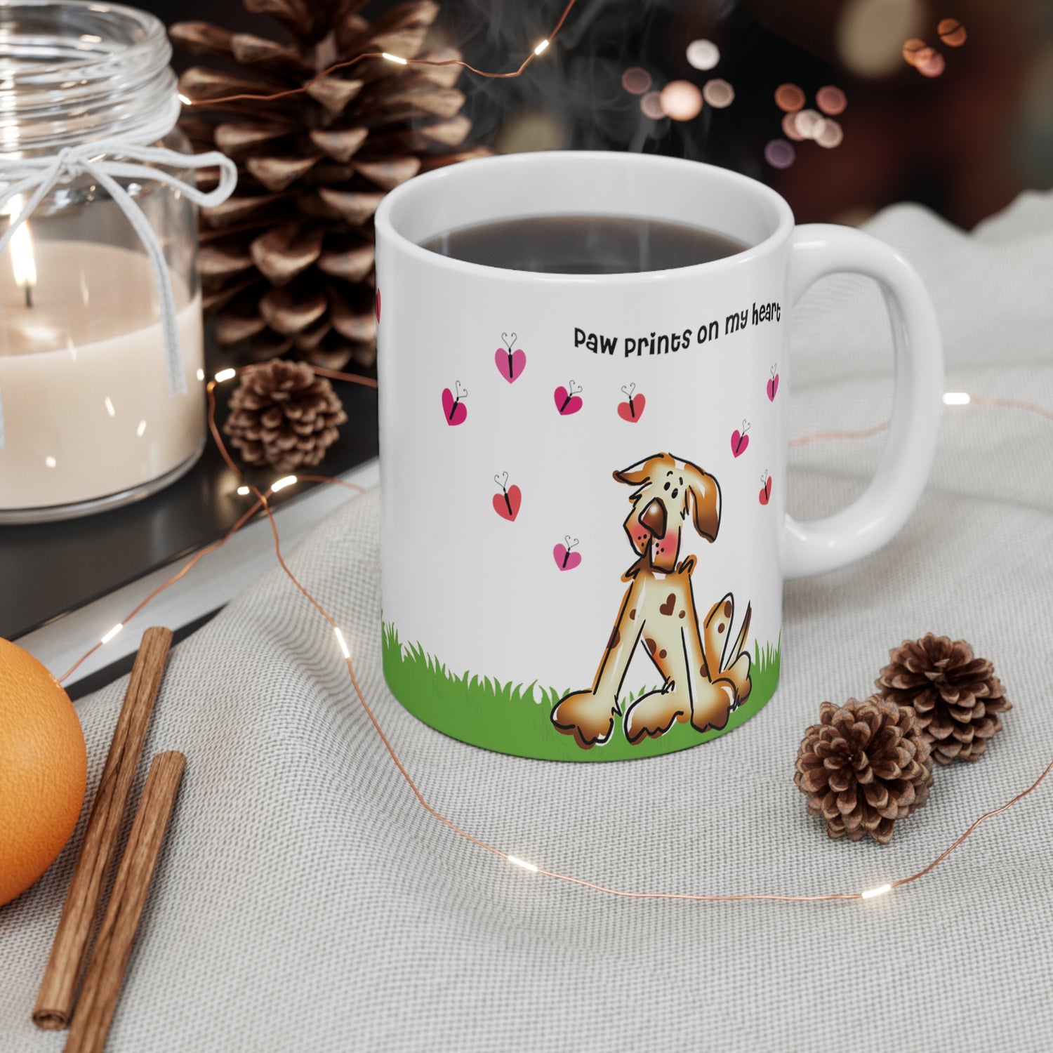 Paws &amp; Hearts 11oz Ceramic Mug