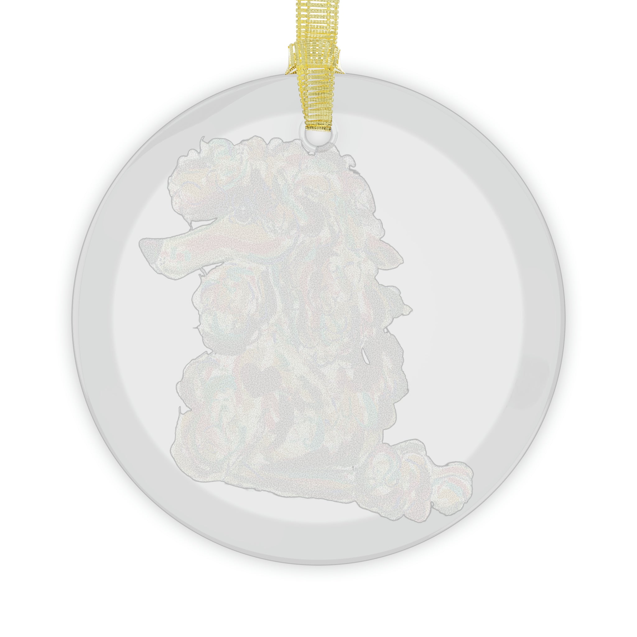 Poodle Glass Ornaments