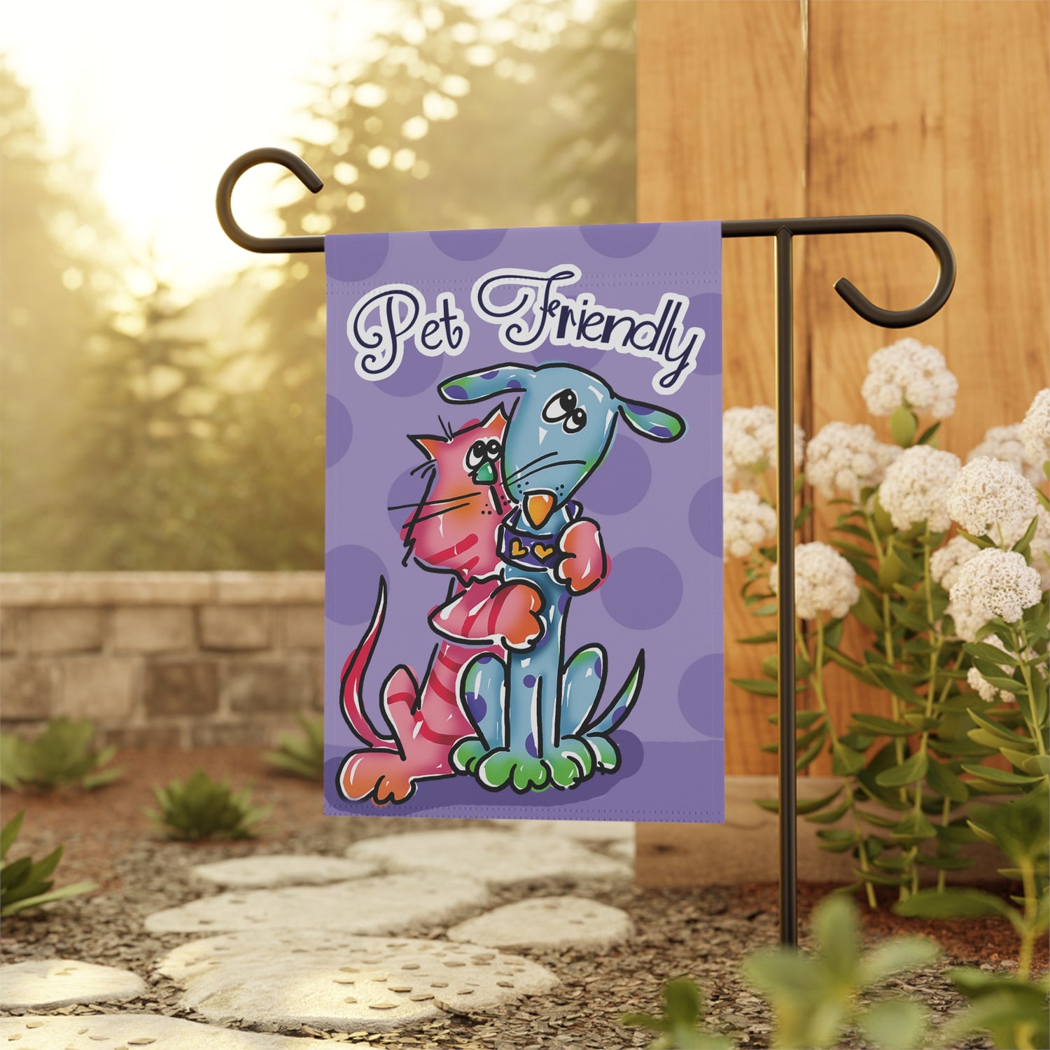 &quot;Pet Friendly&quot; Double-Sided Garden Banner - Available in Two Sizes