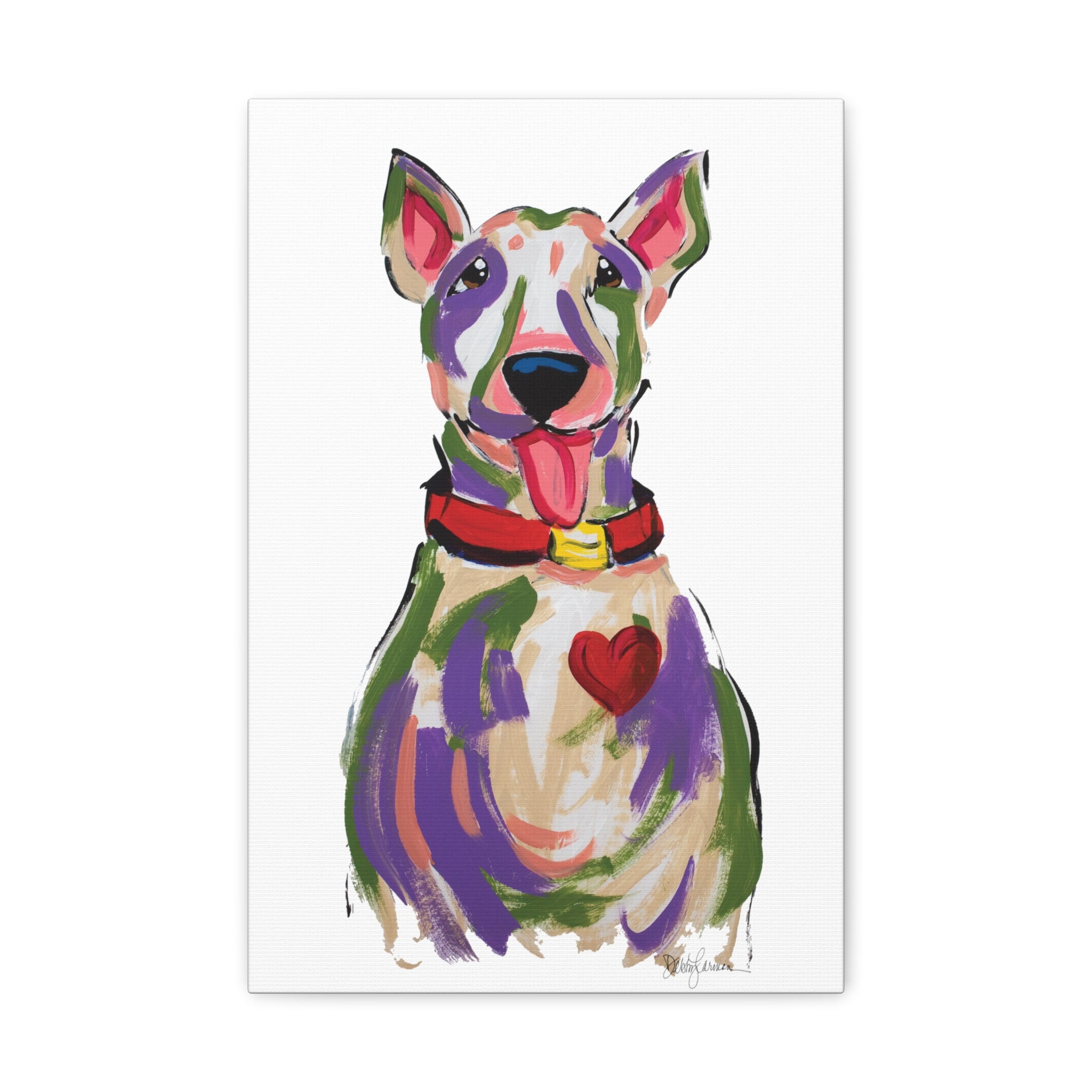 &quot;Spud&quot; Bull Terrier Love Dog by Debby Carman