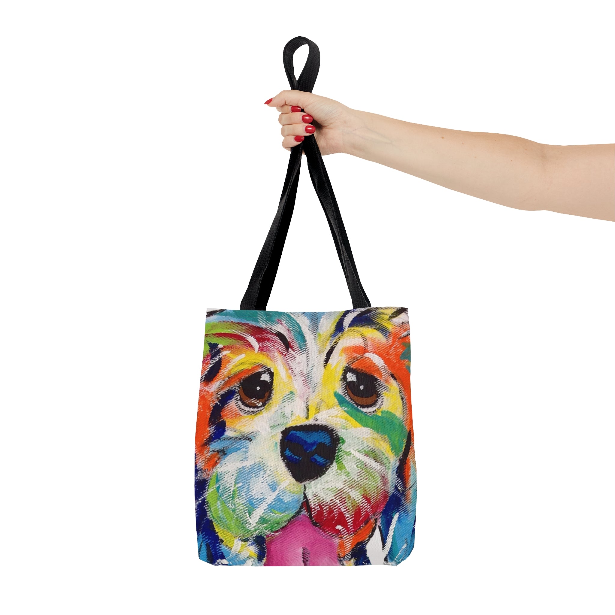 Happy Dog Face Tote Bag