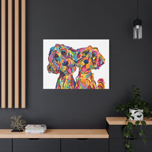 Doodle Love, Vibrant Multi-color dog painting by Debby Carman