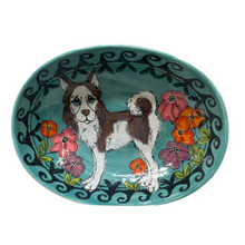 Alaskan Klee Kai serving bowl with Greek theme