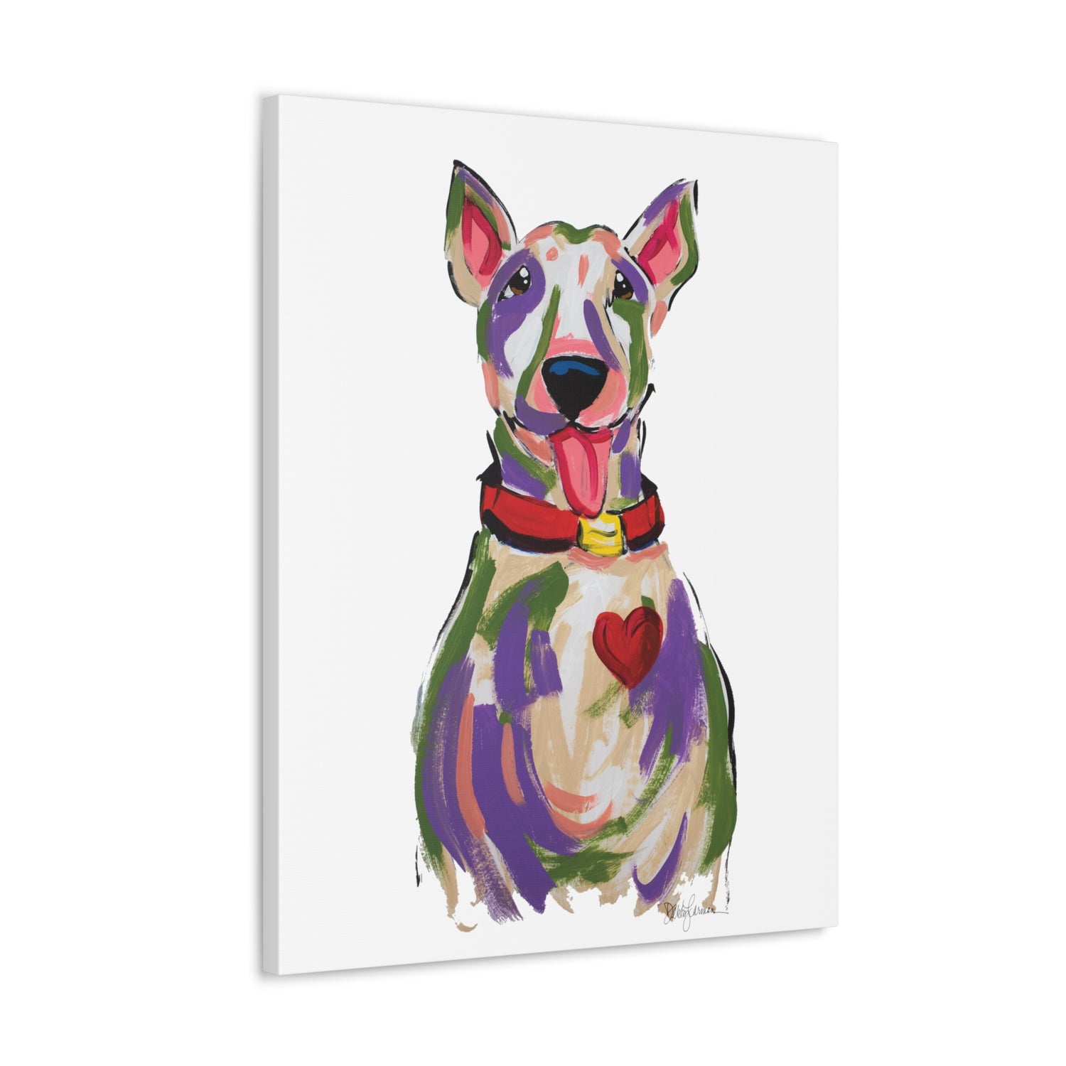 &quot;Spud&quot; Bull Terrier Love Dog by Debby Carman