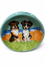 Australian Shepherd beach water dish
