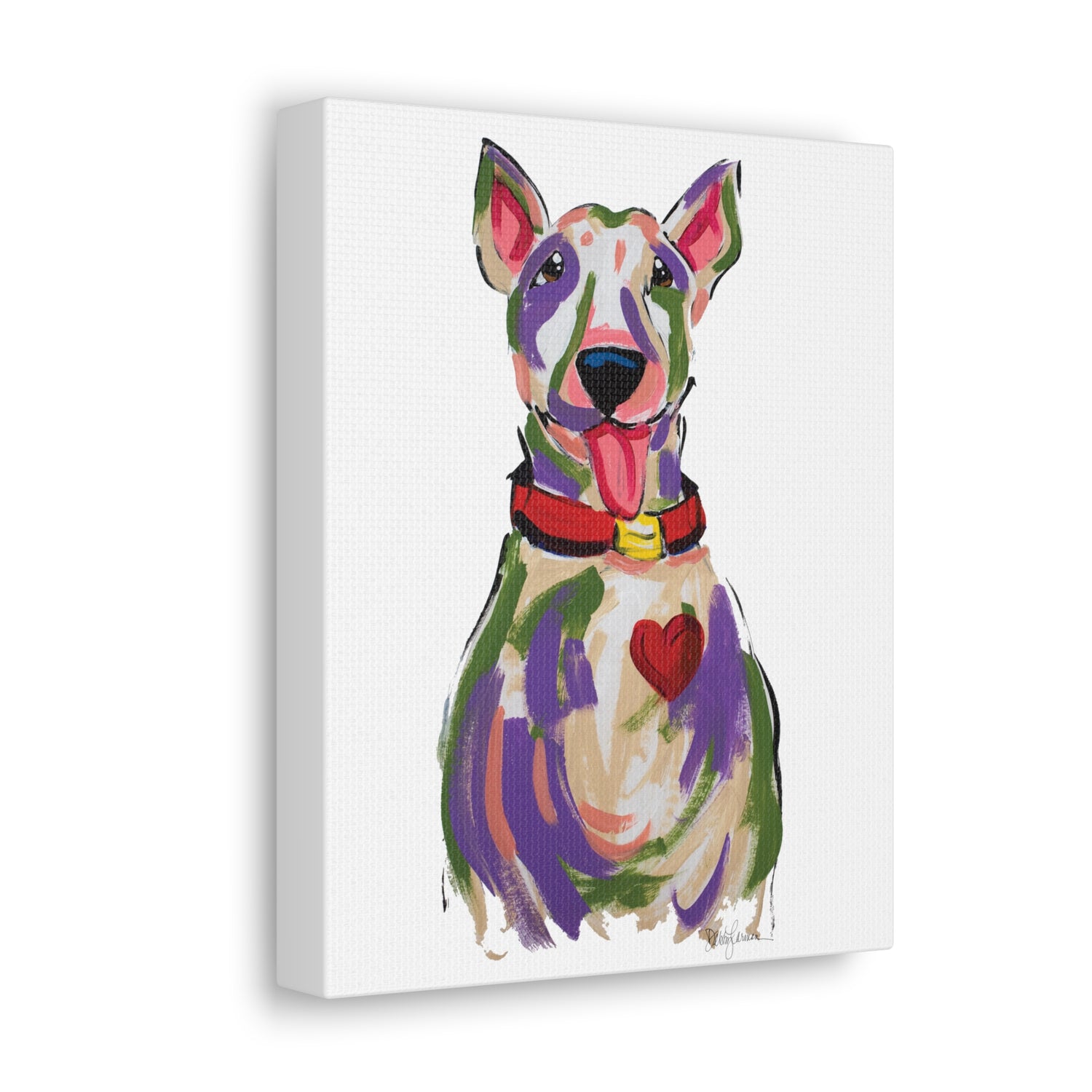 &quot;Spud&quot; Bull Terrier Love Dog by Debby Carman