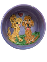 Golden Doodle Bowl for two in the garden