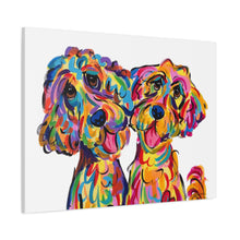 Doodle Love, Vibrant Multi-color dog painting by Debby Carman