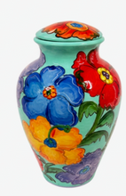 Urn - Poppy Dream in turquoise