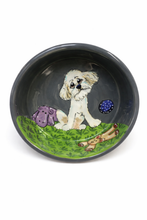 Maltese Dog Bowl with Toys