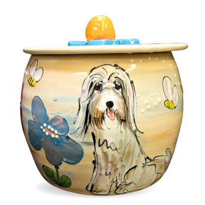 Bearded Collie Treat Jar