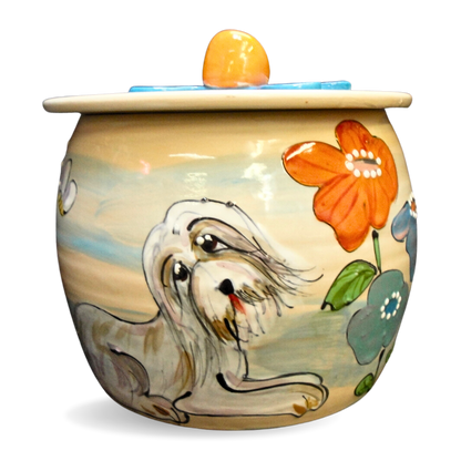 Bearded Collie Treat Jar