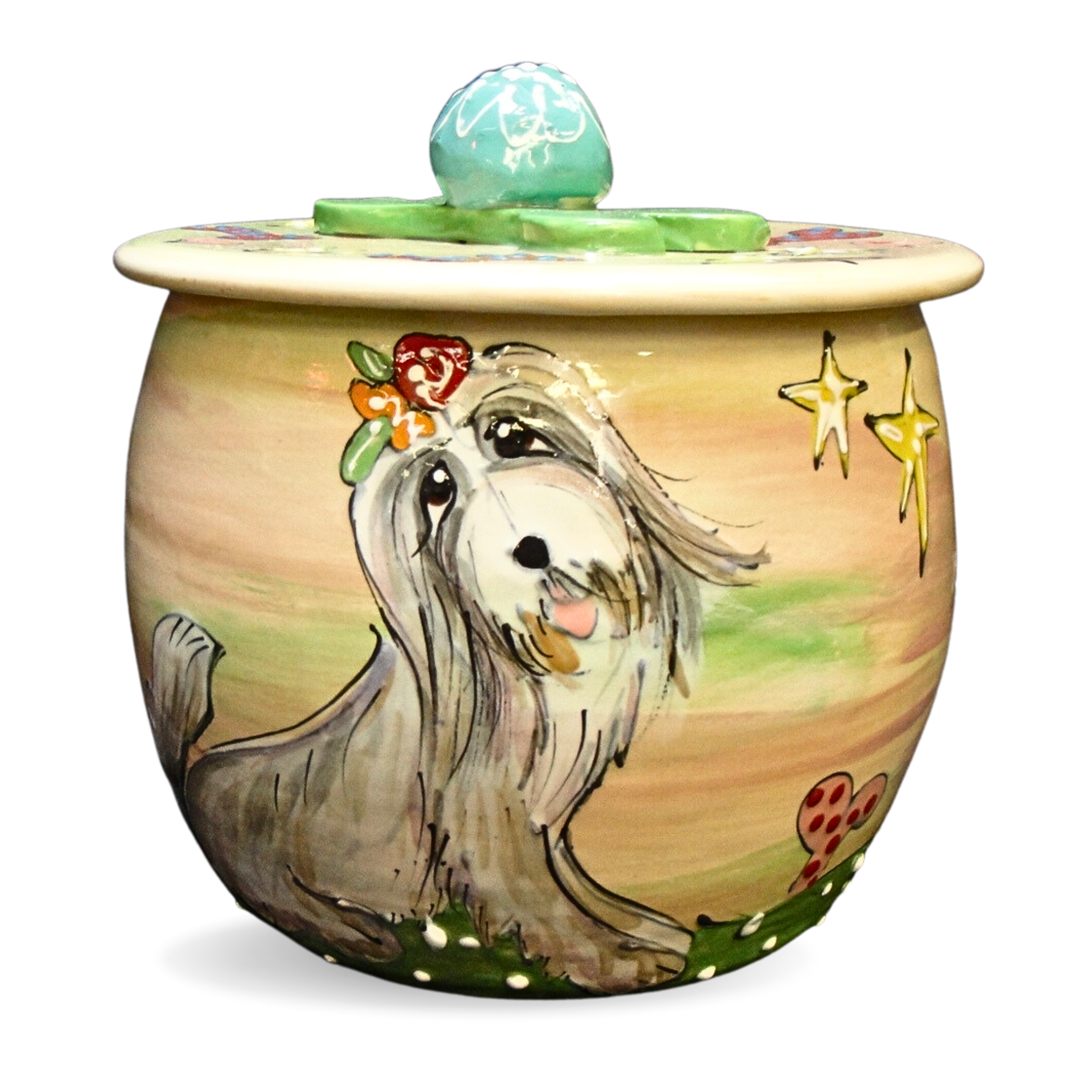 Bearded Collie Treat Jar