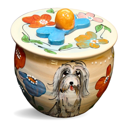 Bearded Collie Treat Jar