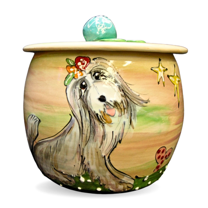 Bearded Collie Treat Jar