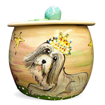 Bearded Collie Treat Jar