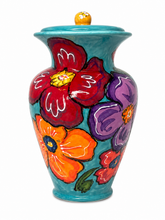 Urn - Poppy Dream in turquoise