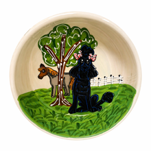 Poodle Bowl with Horse friend