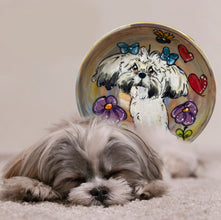 Havanese garden flowers Dog Bowl