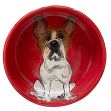 French Bulldog sitting Hand-Painted Pet Bowl