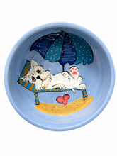 Westie Dog Bowl lounging in the sun