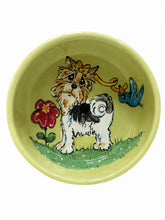 Yorkie Terrier in the garden Ceramic Dog Bowl