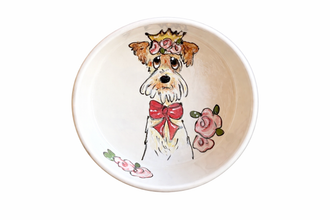 Sweet Wire Fox Terrier Dog Bowl