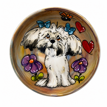 Havanese garden flowers Dog Bowl
