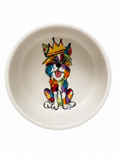 Yorkie Rainbow Palz™ bowl heart flower