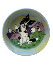 Border Collie Bowl in the mountains with his sheep