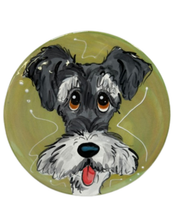 Maltese and Bichon  Ceramic Circle Face plaque