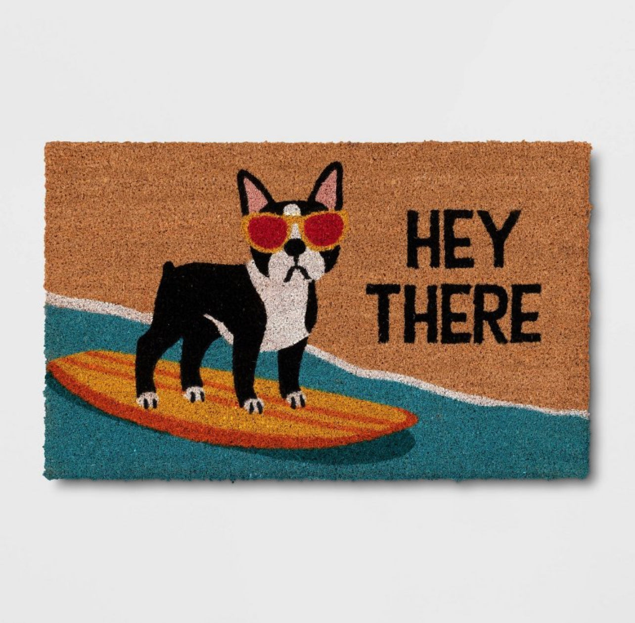 Dog Surfboard Coir Doormat