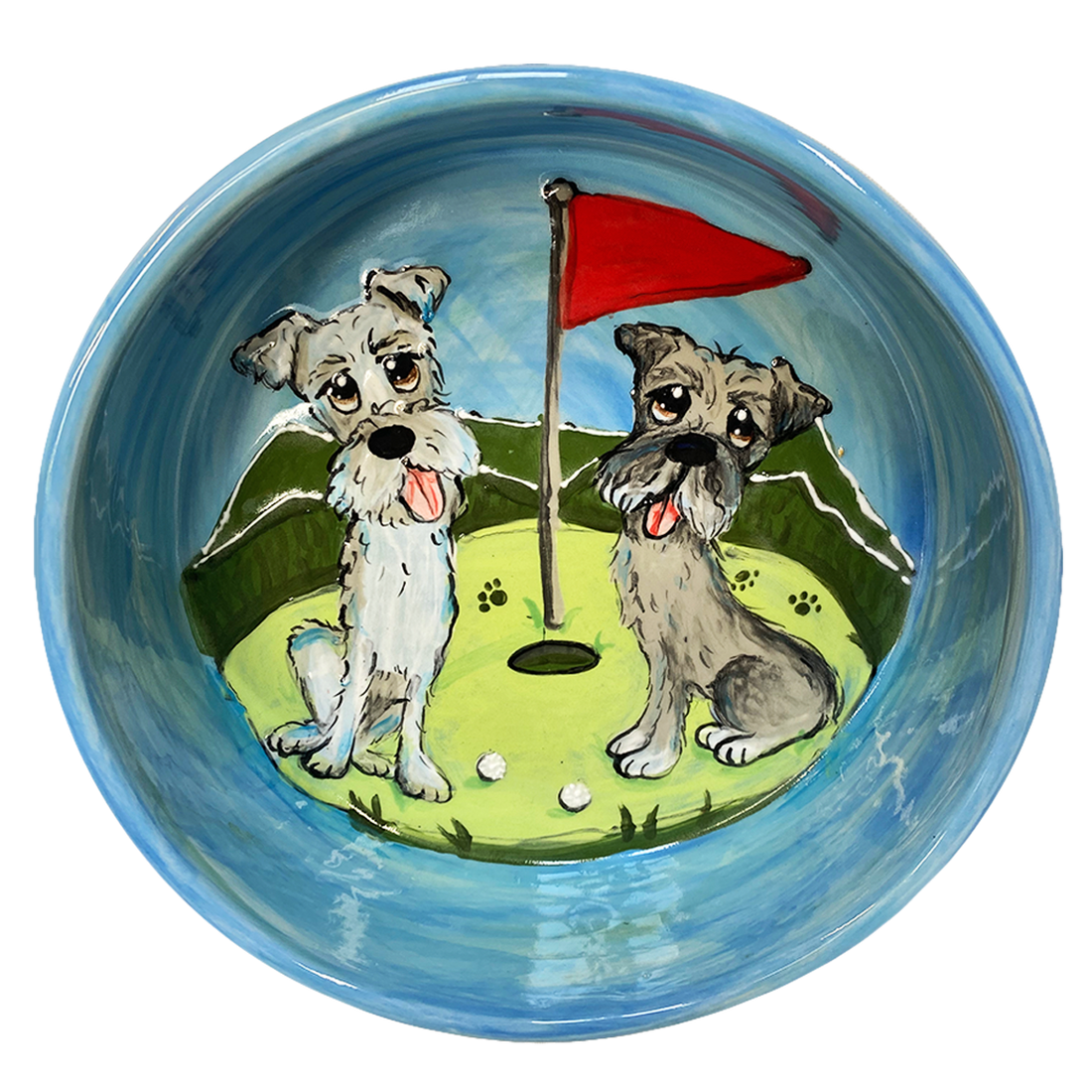 Personalized Golf Themed Pet Bowl