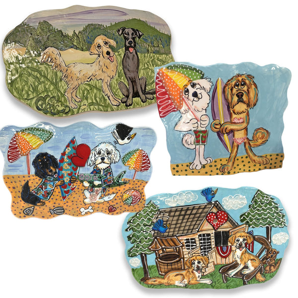 Dog Fun Tile Custom Order Sculpted Dog or Cat Tile – Faux Paw Productions