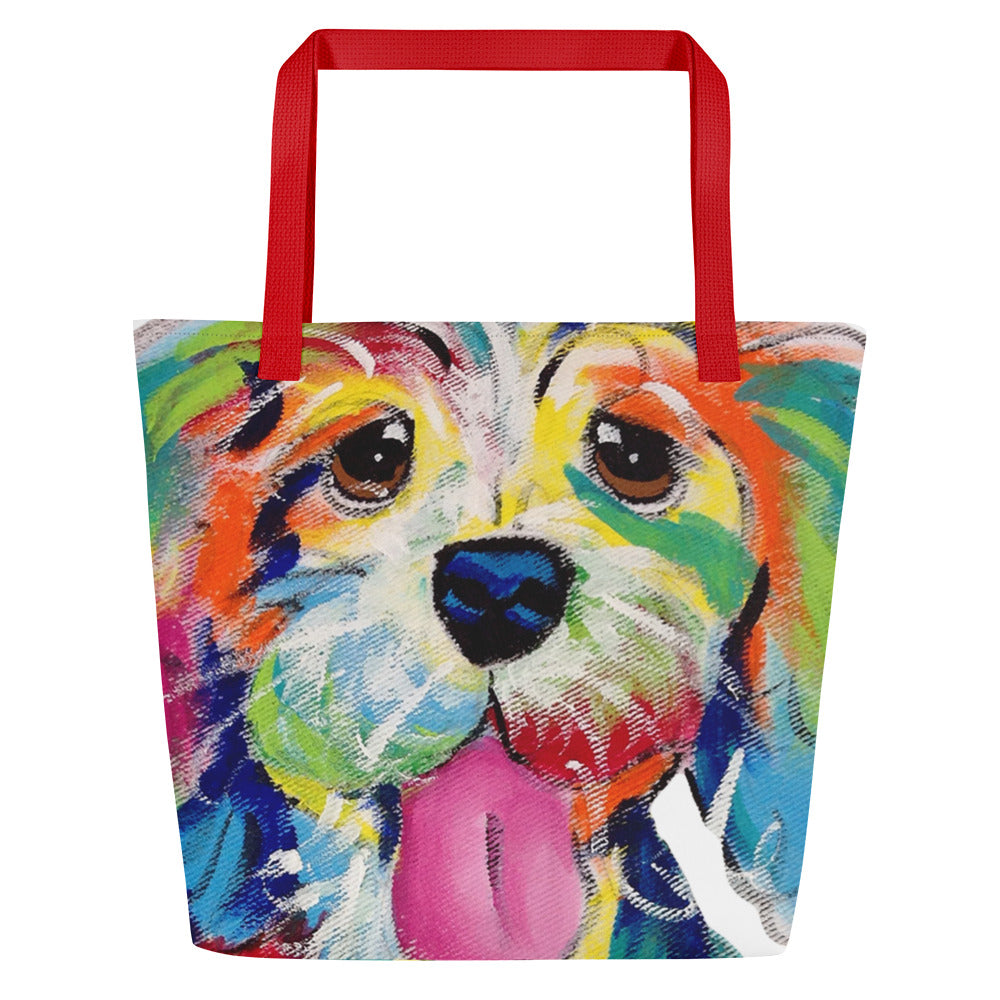 Colorful Dog Face Tote