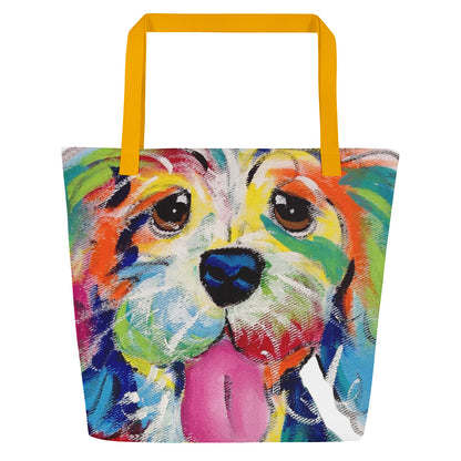 Colorful Dog Face Tote