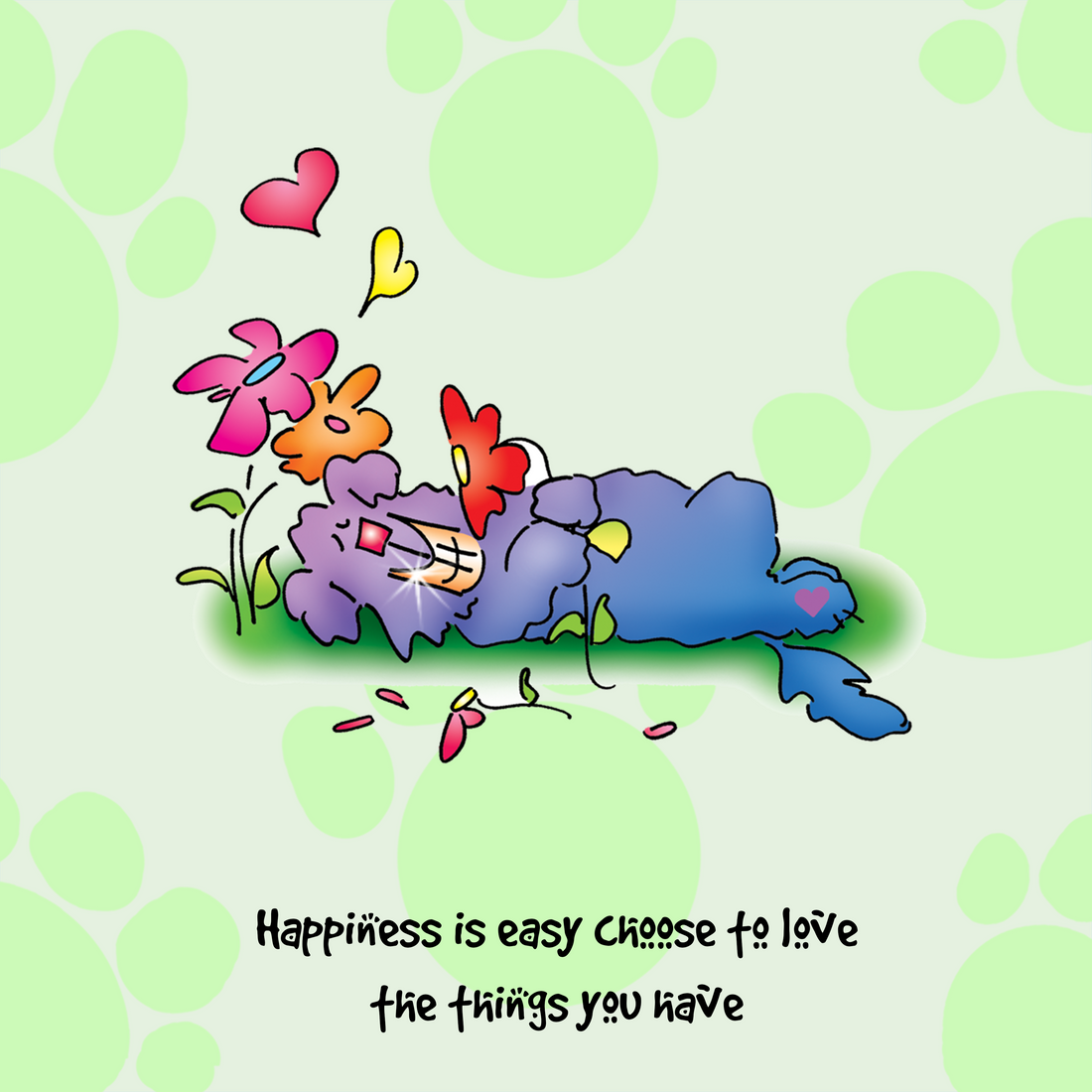 &quot;Happiness is easy choose to love the things you have&quot; WHIMSHOTS CANVAS