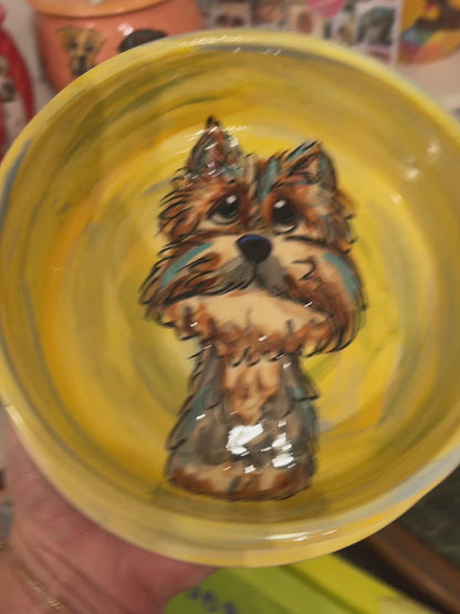 Yorkshire Terrier Tickle | Dog Food Bowl