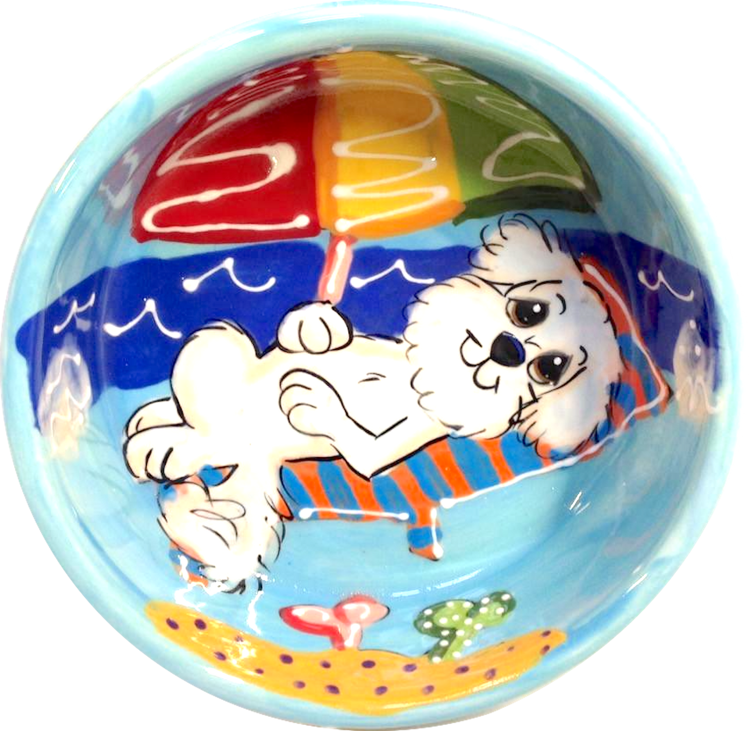 bichon on beach adorable dog gifts