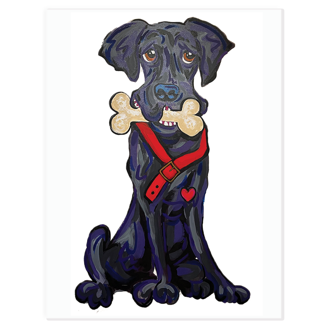 Black Labrador Painting by Debby Carman